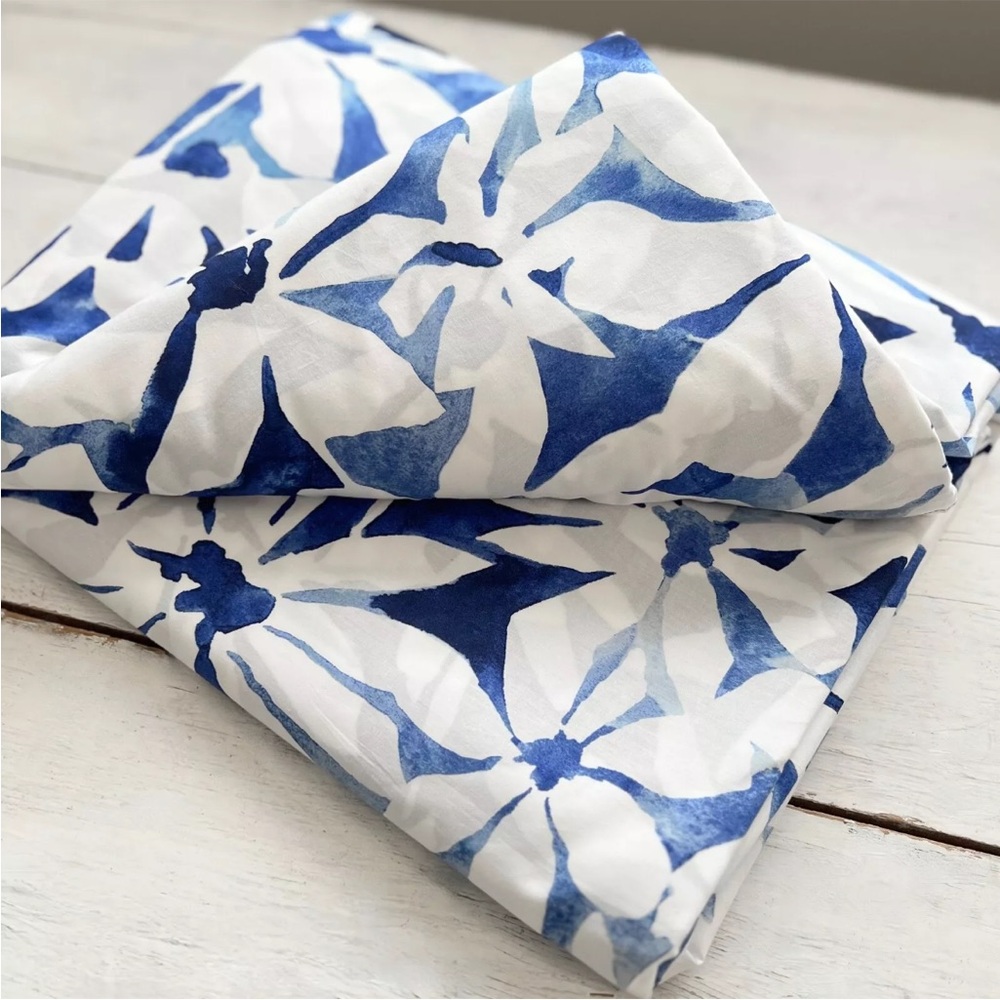 Ralph Lauren Home Alix Floral KING Duvet Cover Blue White Watercolor Navy - Picture 5 of 9